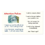 Rights card business cards