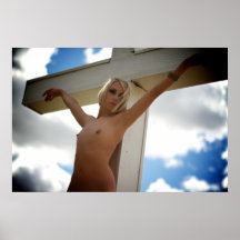 Riley Sinclair on Cross (horizontal) Poster