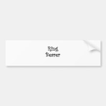 Ring Bearer Bumper Sticker