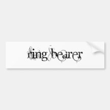 Ring Bearer Bumper Sticker