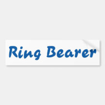 Ring Bearer Bumper Stickers