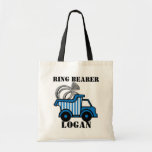 Ring Bearer Dump Truck Blue Tote Bag