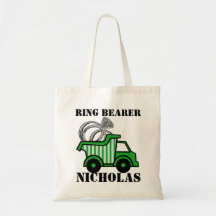 Ring Bearer Green Dump Truck Bags