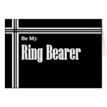 RING BEARER Wedding Invitation with Stripes Greeting Cards