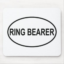 Ring Bearer Wedding Oval Mouse Mat