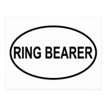 Ring Bearer Wedding Oval Post Card