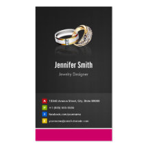 Ring Design Jeweler Jeweller Jewelry Jewellery Business Card Template