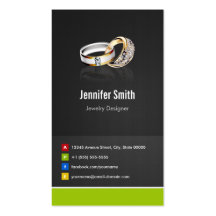 Ring Design Jeweler Jeweller Jewelry Jewellery Business Card Template