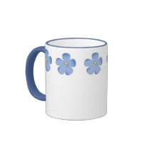 Ring of Blue Flowers Mugs