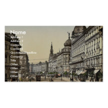 Ring Street, Budapest, Hungary, Austro-Hungary rar Business Card Template