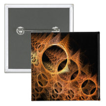 Ringer Fractal Pinback Button
