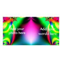 Ringing in Spring Fractal Custom Photo Card