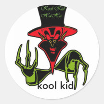 ringmaster, kool kid round sticker