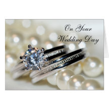 Rings and Pearls Blended Family Second Wedding Greeting Card