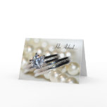 Rings and Pearls Engagement Announcement Card