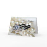 Rings and Pearls Wedding Congratulations Card