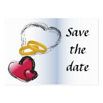 Rings & Hearts Save the Date Card