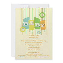 Rings n Things: Neutral Baby Shower Invitation
