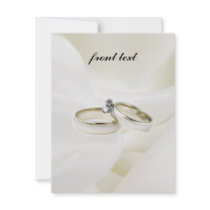Rings on Satin Personalized Invitations