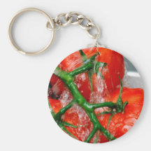 Rinsing Vine Ripened Tomato Keychain