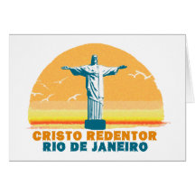 Rio - Corcovado - Jesus Christ the Redeemer Greeting Cards