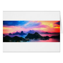 Rio de Janeiro at dusk Greeting Card