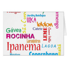Rio de Janeiro Neighbourhoods Greeting Card