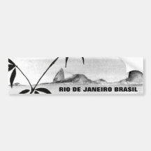 Rio landscape in b&w bumper stickers