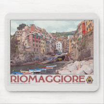 Riomaggiore Harbour - on White.jpg Mousepads