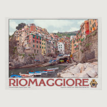 Riomaggiore Harbour - on White.jpg posters
