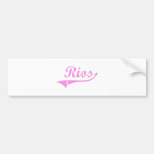 Rios Last Name Classic Style Bumper Stickers