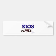 Rios powered by caffeine bumper stickers