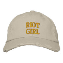 Riot Girl Embroidered Baseball Caps