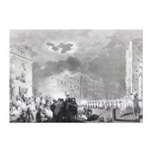 Riot in Broad Street, June 1780 Stretched Canvas Print
