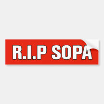 RIP SOPA Bumper Sticker