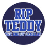 RIP Ted Kennedy Round Sticker