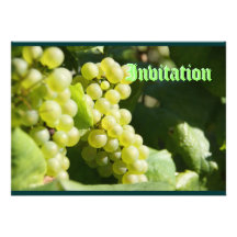 Ripe grapes custom invites