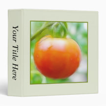 Ripe Red Heirloom Tomato 3 Ring Binder