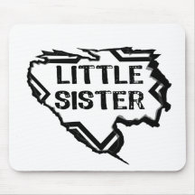 Ripped Star- Super Little Sister  -Black Mouse Pad