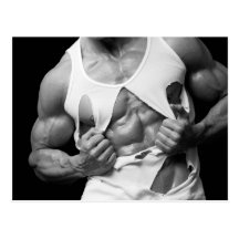 Ripped Tank Top Notecard Postcards