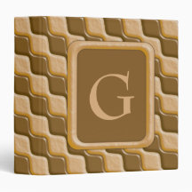 Rippled Diamonds - Chocolate Peanut Butter Vinyl Binder