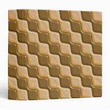 Rippled Diamonds - Chocolate Peanut Butter 3 Ring Binders