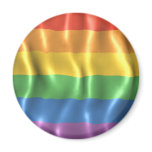 Rippled Pride Flag Refrigerator Magnets