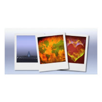 Ripples world heart photo card template