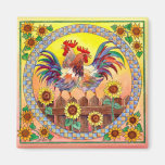 RISE & SHINE ROOSTERS by SHARON SHARPE Fridge Magnets