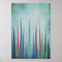 Rising Colours Abstract Art Poster