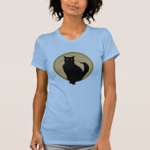 Rising Moon Cat Silhouette Shirt
