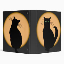 Rising Moon Cat Silhouettes Binder