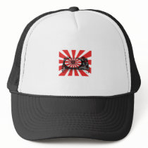 Rising sun turntables trucker hats
