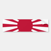 Rising Sun War Flag of the Imperial Japanese Army Bumper Sticker